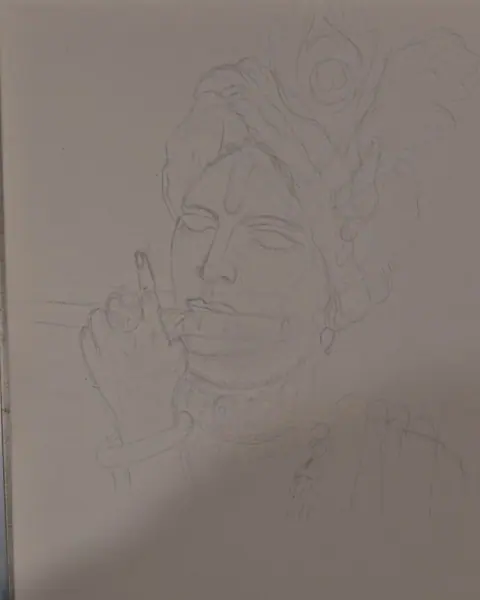 Time-lapse of Krishna’s Divine Melody being painted