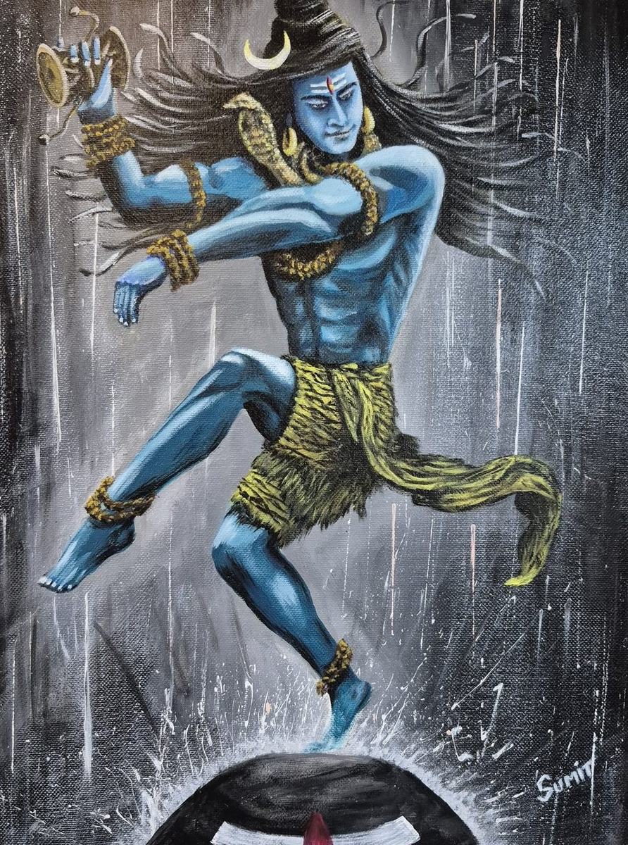 Natraj, an acrylic painting by Sumit Anand