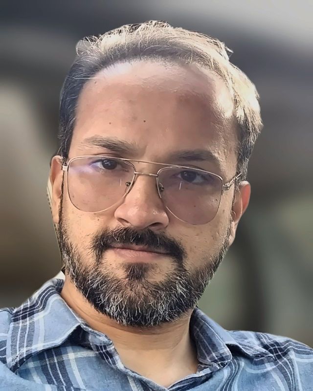 Portrait of Sumit Anand, the artist